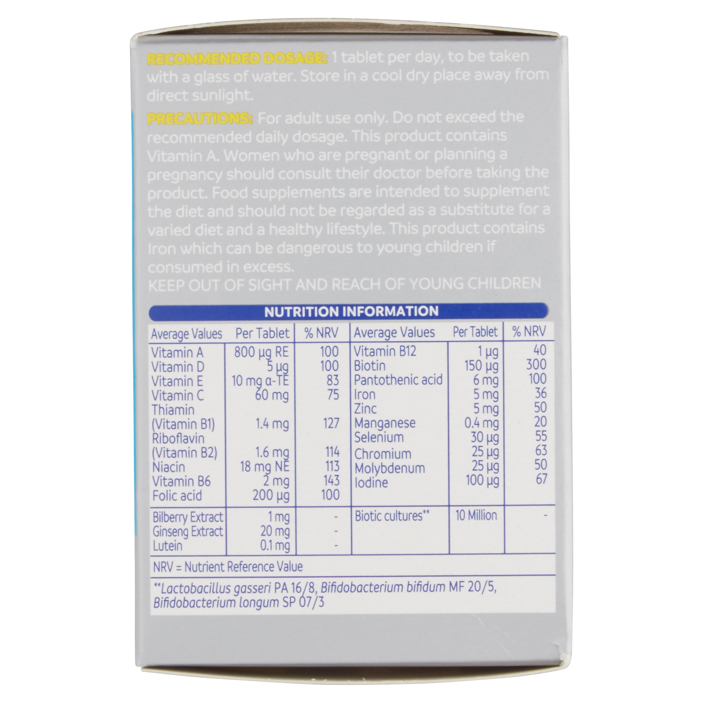 Multibionta 50+ 60 Tablets