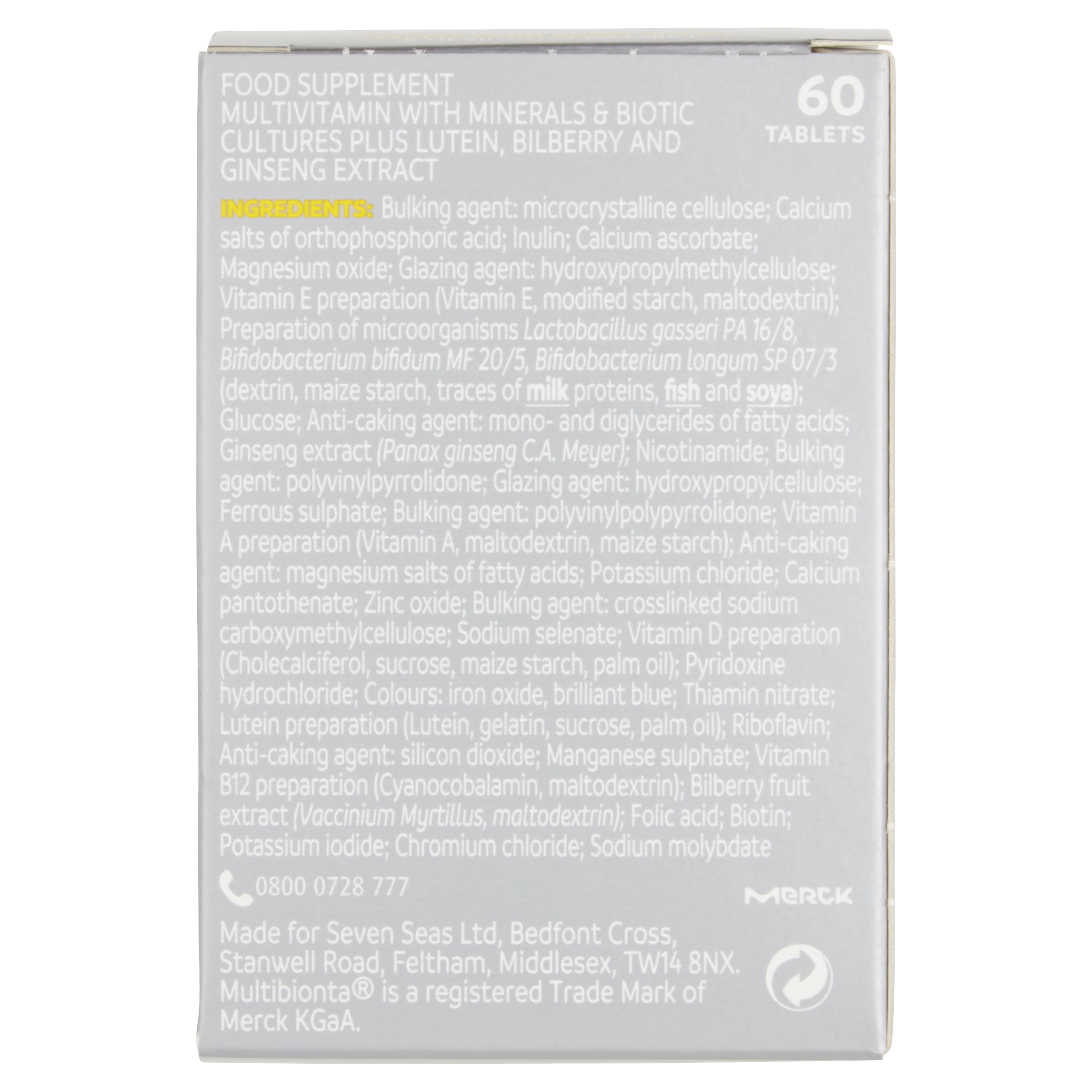 Multibionta 50+ 60 Tablets